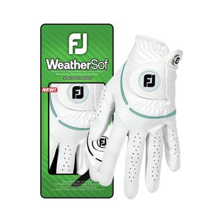 FootJoy WeatherSof dámska golfová rukavica, biela/sea glass