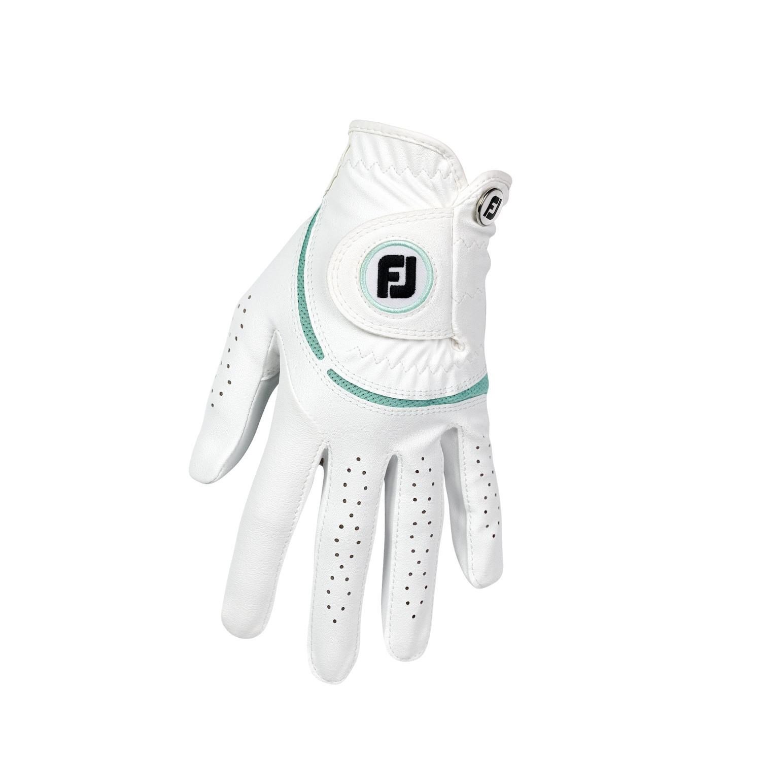 FootJoy WeatherSof dámska golfová rukavica, biela/sea glass