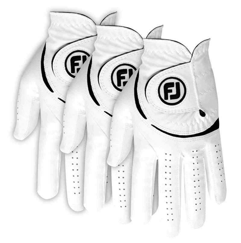 Footjoy FootJoy WeatherSof 24 pánske golfové rukavice, biele (3 PACK)