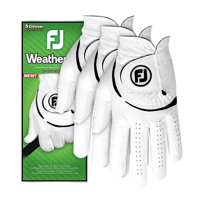 Footjoy FootJoy WeatherSof 24 pánske golfové rukavice, biele (3 PACK)