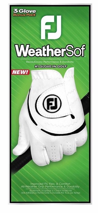 Footjoy FootJoy WeatherSof 24 pánske golfové rukavice, biele (3 PACK)