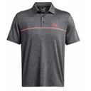Under Armour Playoff 3.0 Stripe pánske polo, black/red solstice
