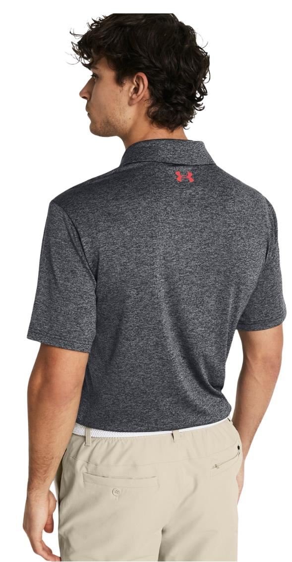 Under Armour Playoff 3.0 Stripe pánske polo, black/red solstice