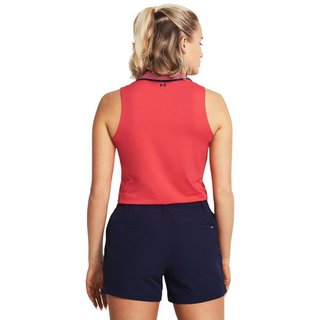 Under Armour Iso-Chill dámske polo, red solstice/white