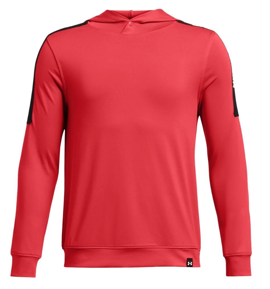 Under Armour Playoff junior mikina 2024, red solstice/black