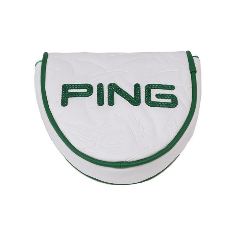 PING Golf Ping Looper Mallet Putter Headcover, biela/zelená