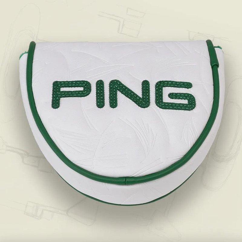 PING Golf Ping Looper Mallet Putter Headcover, biela/zelená