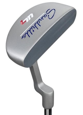 U.S. Kids Golf UL7-42 (107cm) W25 4-Club juniorský golfový set + stand bag, čierny/žltý