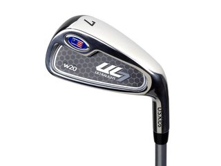 U.S. Kids Golf UL7-51 (130cm) 5-Club juniorský golfový set + stand bag, čierna/oranžová