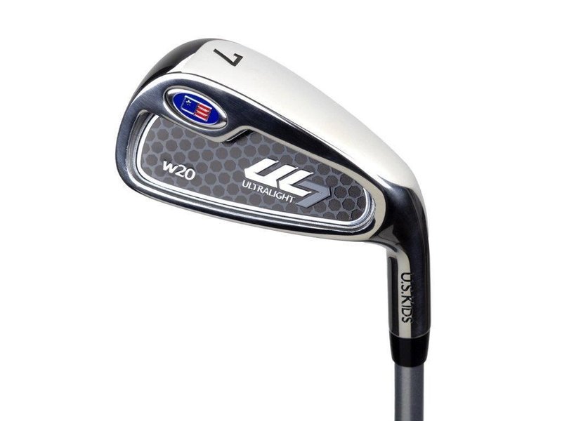 U.S. Kids Golf UL7-51 (130cm) 5-Club juniorský golfový set + stand bag, čierna/oranžová