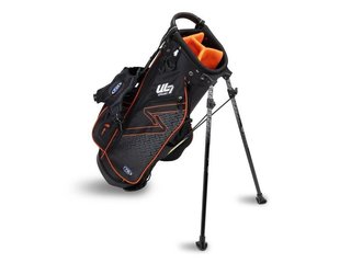 U.S. Kids Golf UL7-51 (130cm) 5-Club juniorský golfový set + stand bag, čierna/oranžová