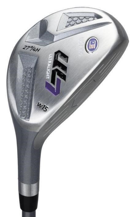 U.S. Kids Golf UL7-54 (137cm) W15 5-Club juniorský golfový set + stand bag, čierny/fialový