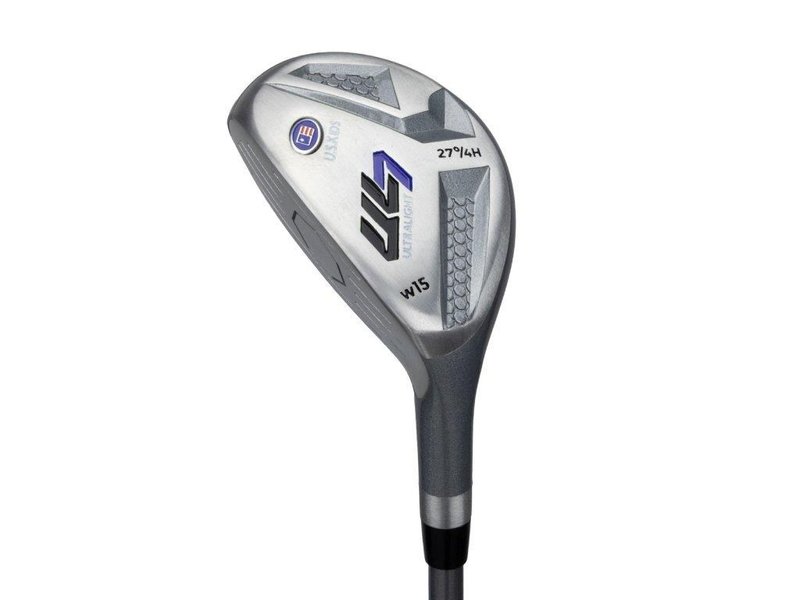 U.S. Kids Golf UL7-54 (137cm) W15 5-Club junior golfový set + stand bag, čierny/fialový