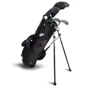 U.S. Kids Golf UL7-60 (152cm) W10 5-Club juniorský golfový set + stand bag, čierny/gaštanový