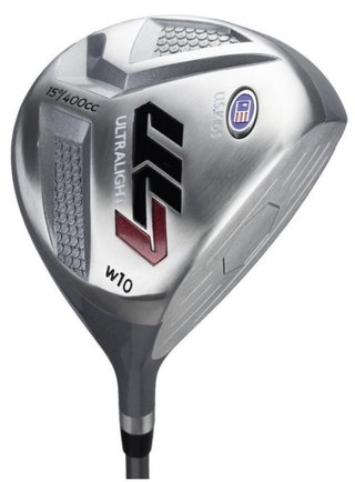 U.S. Kids Golf UL7-60 (152cm) W10 5-Club juniorský golfový set + stand bag, čierny/gaštanový