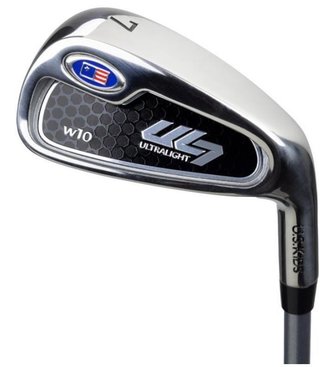 U.S. Kids Golf UL7-60 (152cm) W10 5-Club juniorský golfový set + stand bag, čierny/gaštanový