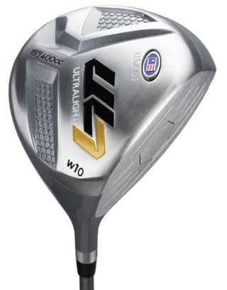 U.S. Kids Golf UL7-63 (160cm) W10 5-Club juniorský golfový set, grafit, + stand bag, čierna/zlatá