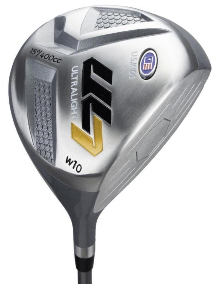 U.S. Kids Golf UL7-63 (160cm) W10 5-Club juniorský golfový set, grafit, + stand bag, čierna/zlatá