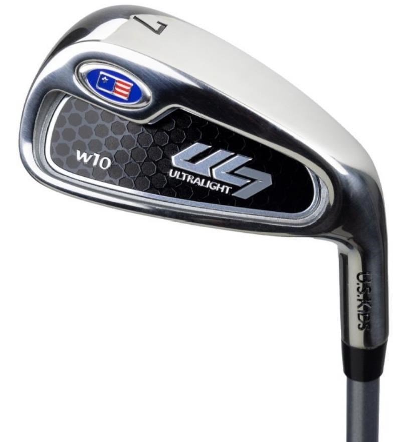 U.S. Kids Golf UL7-63 (160cm) W10 5-Club juniorský golfový set, grafit, + stand bag, čierna/zlatá
