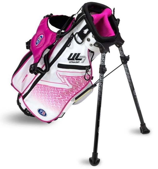 U.S. Kids Golf UL7-42 (107cm) W25 4-Club junior golfový set + stand bag, biela/ružová