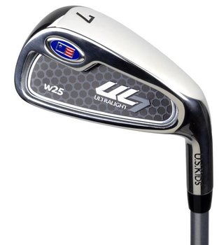 U.S. Kids Golf UL7-45 (114cm) W25 4-Club juniorský golfový set + stand bag, ružová/biela