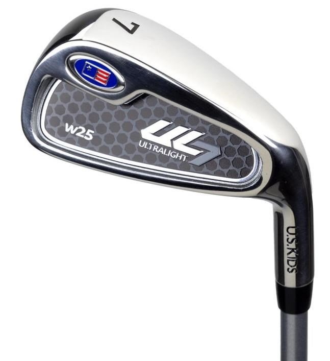 U.S. Kids Golf UL7-45 (114cm) W25 4-Club juniorský golfový set + stand bag, ružová/biela