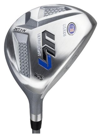 U.S. Kids Golf UL7-45 (114cm) W25 4-Club junior golfový set + stand bag, čierna/modrá