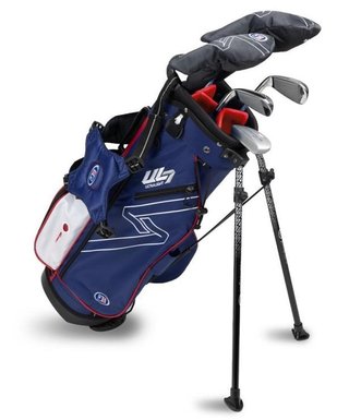 U.S. Kids Golf UL7-48 (122cm) W20 5-Club junior golfový set + stand bag, tmavomodrá/červená/biela