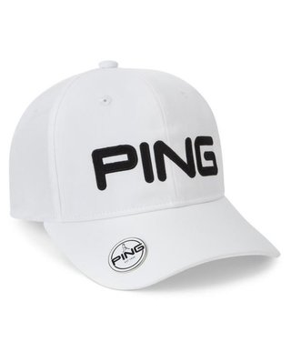 PING Ball Marker pánska šiltovka, biela - 3 PACK