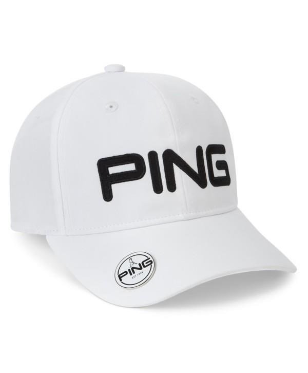 PING Ball Marker pánska šiltovka, biela - 3 PACK