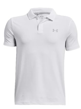 Under Armour Performance junior detské polo, bielo/pitch gray/pitch gray