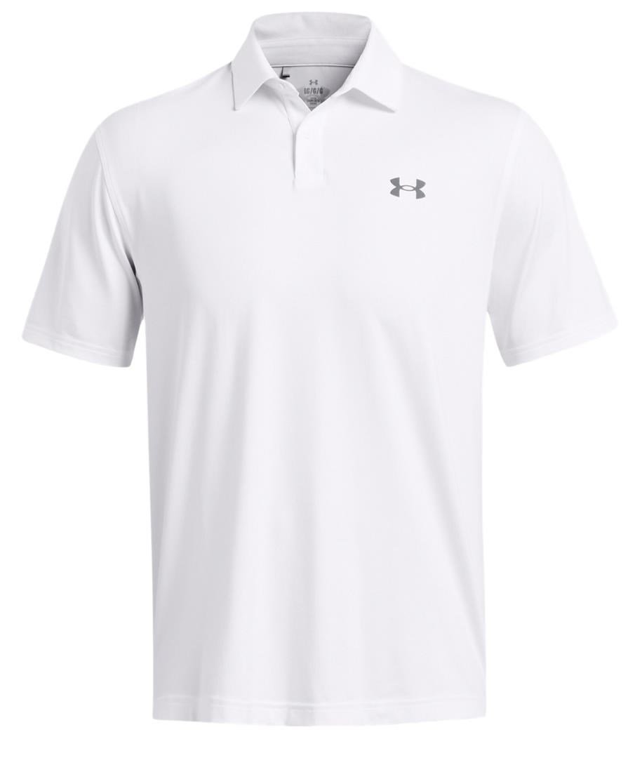 Under Armour T2G pánske polo, bielo/pitch grey