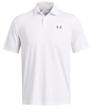 Under Armour T2G pánske polo, bielo/pitch grey