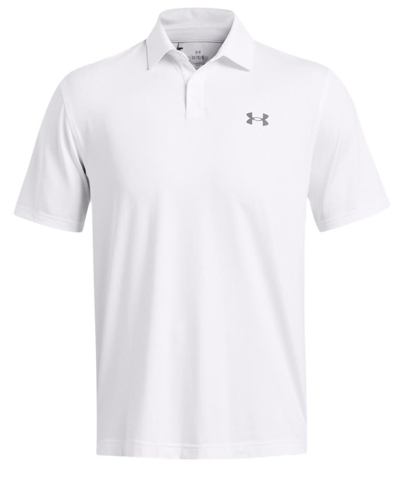Under Armour T2G pánske polo, bielo/pitch grey