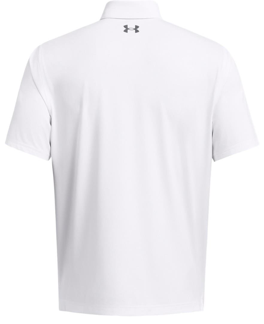 Under Armour T2G pánske polo, bielo/pitch grey