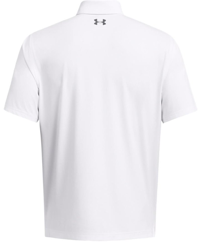 Under Armour T2G pánske polo, bielo/pitch grey