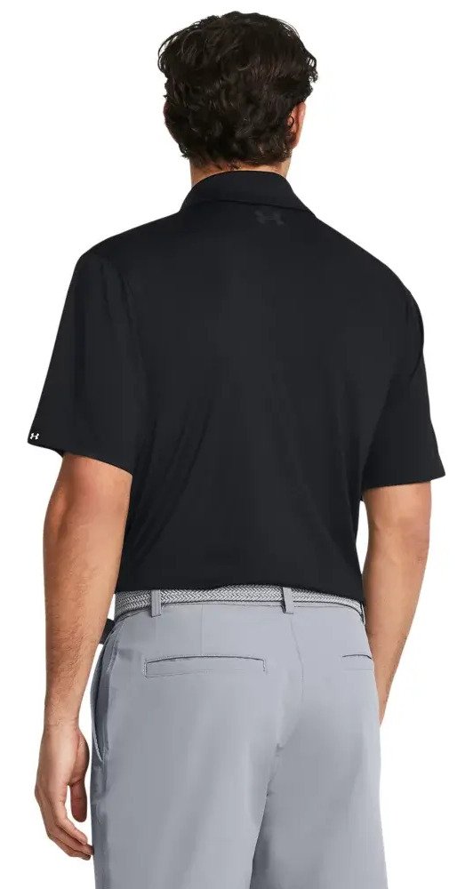 Under Armour T2G pánske polo, čierne/pitch gray