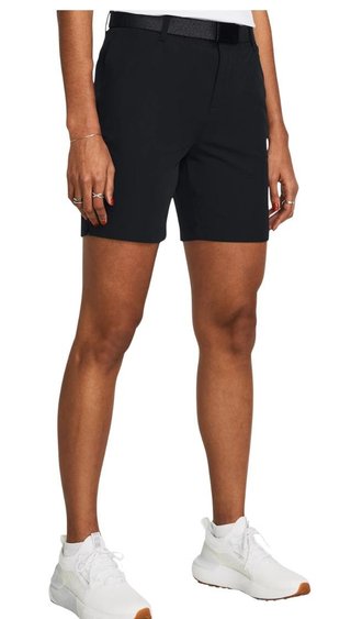 Under Armour Drive 7" dámske kraťasy, čierna/metalická strieborná