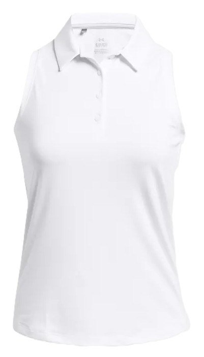 Under Armour Playoff Sleeveless dámske polo, bielo/halo gray