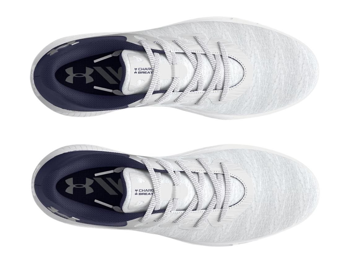 Under Armour Charged Breathe 2 Knit SL dámske golfové topánky, halo grey/midnight navy/metallic silver