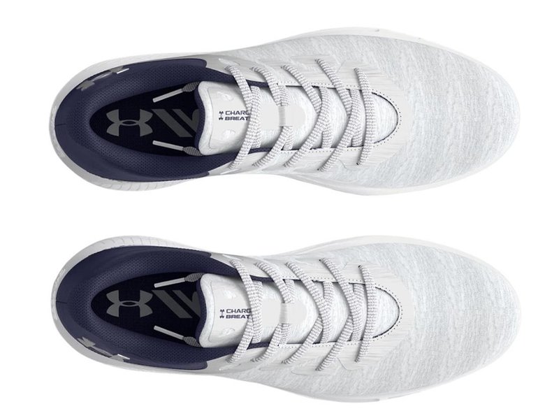 Under Armour Charged Breathe 2 Knit SL dámske golfové topánky, halo grey/midnight navy/metallic silver