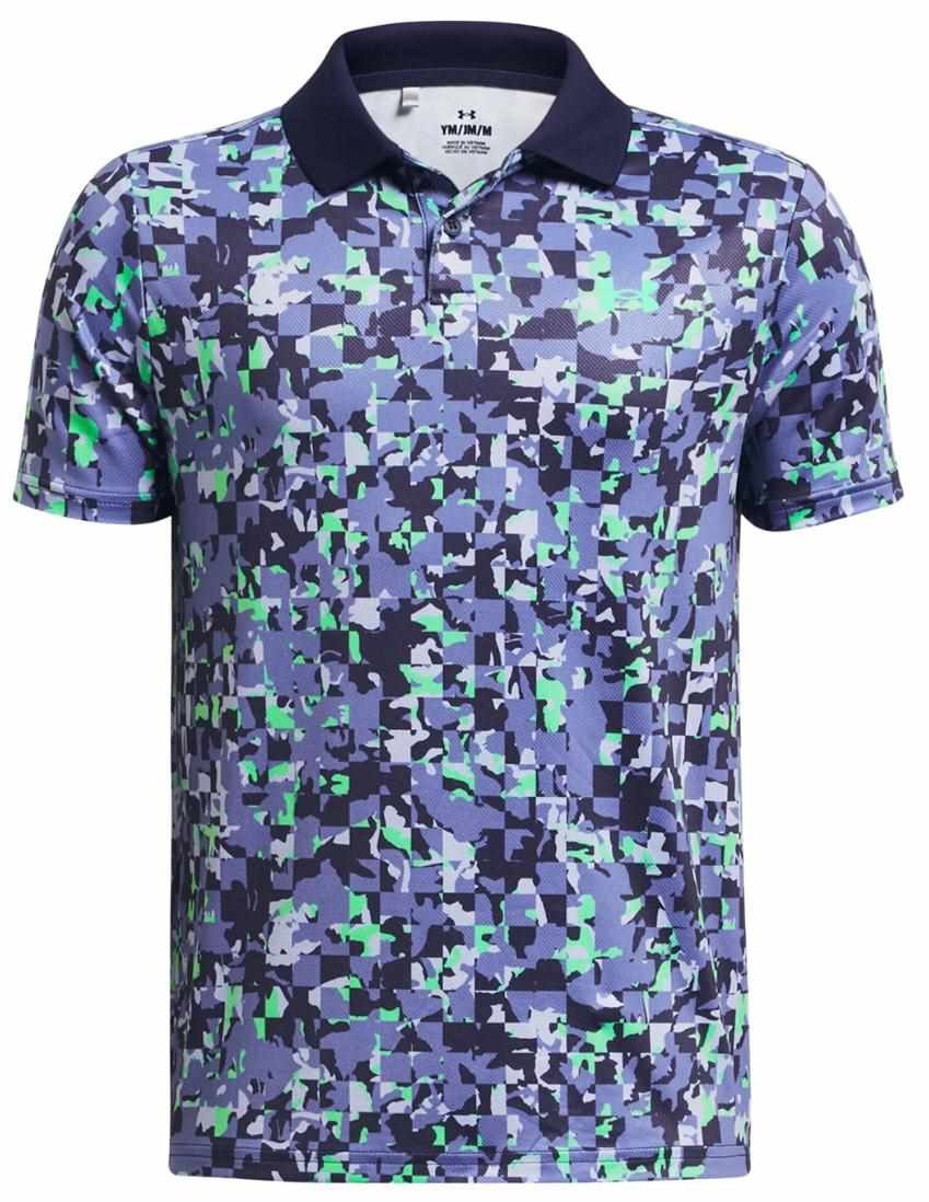 Under Armour Matchplay Printed detské polo, starlight/vapor green