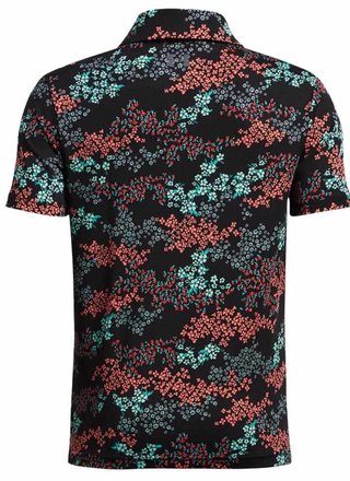 Under Armour Playoff Printed detské polo, čierno/hydro teal