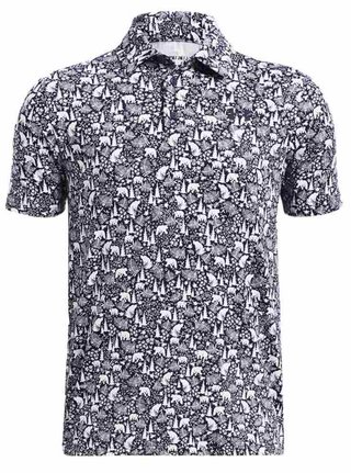 Under Armour Playoff Printed detské polo, midnight navy/white