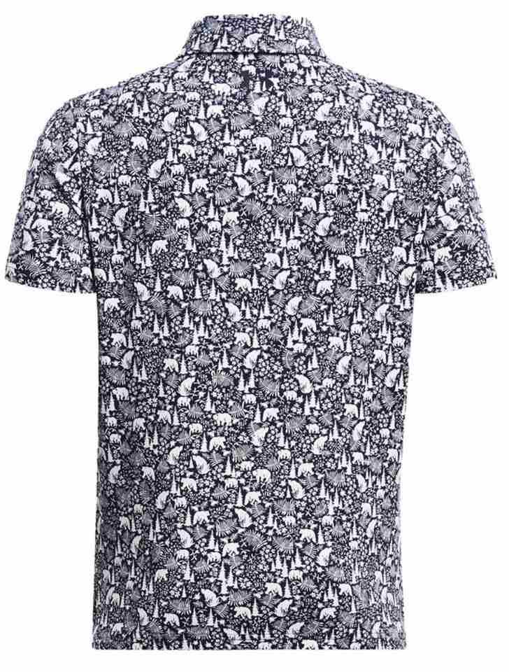 Under Armour Playoff Printed detské polo, midnight navy/white