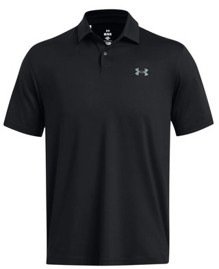 Under Armour T2G pánske polo, čierno/pitch grey
