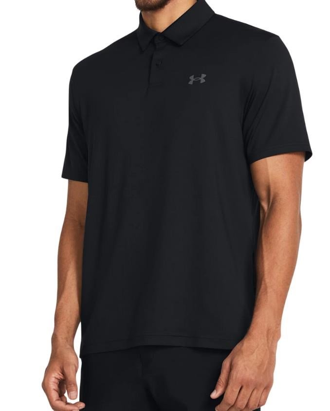 Under Armour T2G pánske polo, čierno/pitch grey