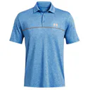 Under Armour Playoff 3.0 Stripe pánske polo, photon blue/nova orange/midnight navy