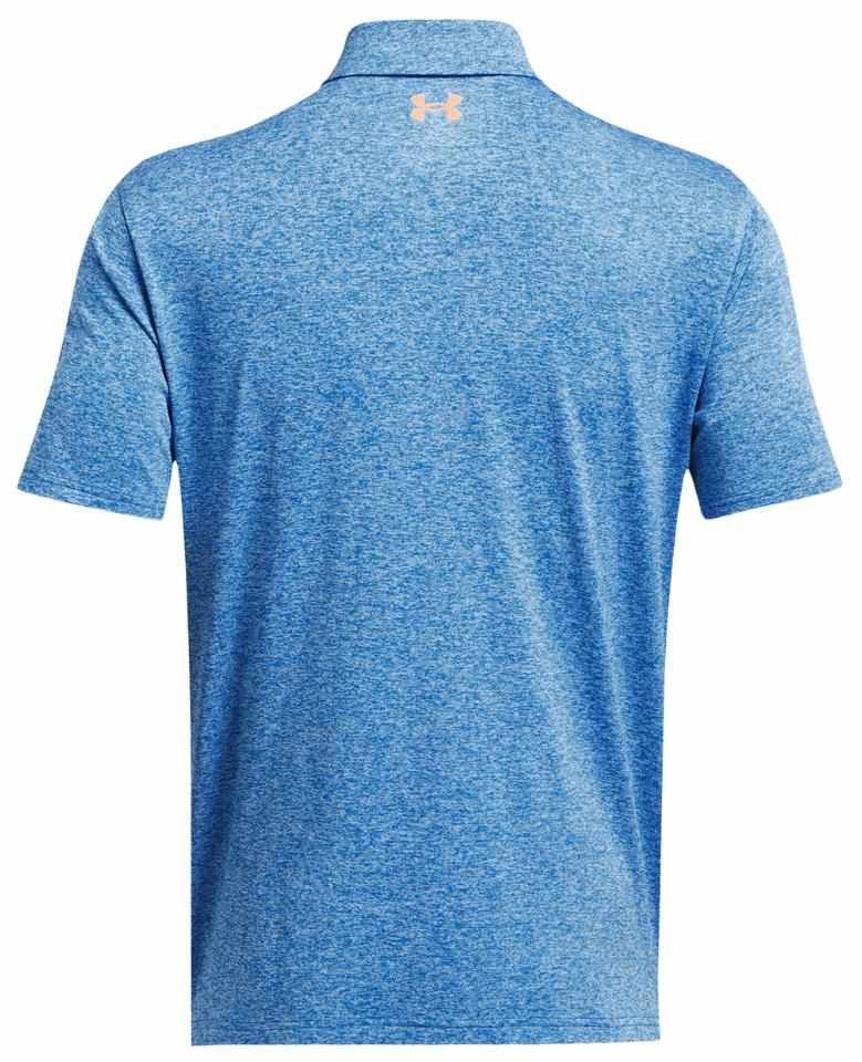 Under Armour Playoff 3.0 Stripe pánske polo, photon blue/nova orange/midnight navy
