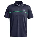 Under Armour Playoff 3.0 Stripe pánske polo, midnight navy/vapor green